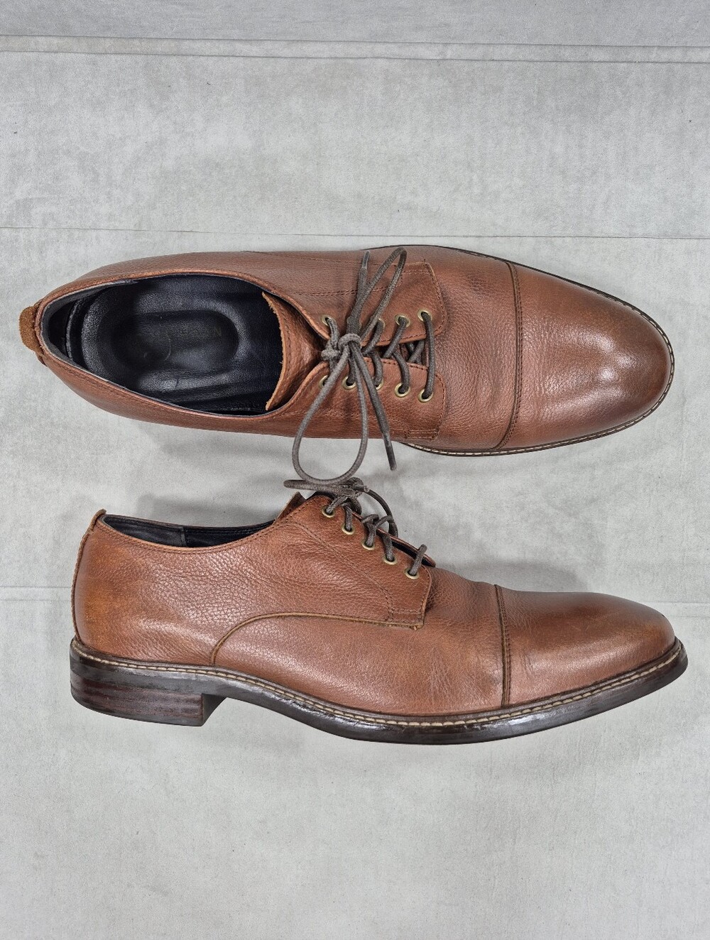 Cole Haan Watson Grand 0s derby oxford shoes men's 11.5M brown leather cap toe